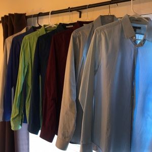 Lot of 7 Express Men’s Dress Shirts (M)